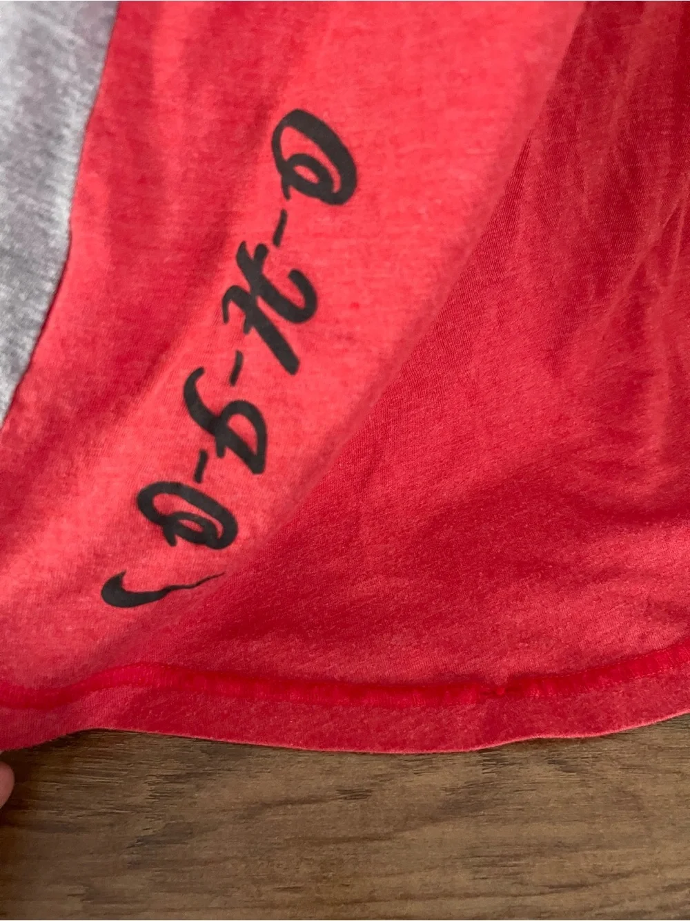 Women’s Nike Gray and Red Ohio State Football Racerback Tank size medium